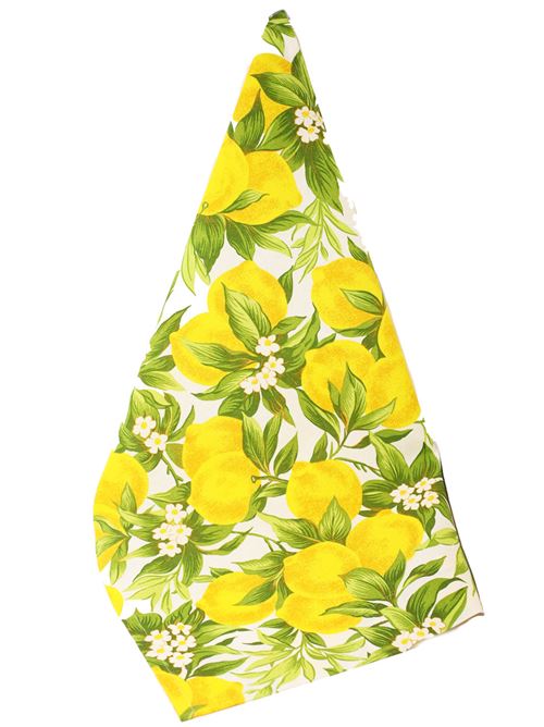 cavovaccio in cotone con maioliche e limoni Capri Me | STROLIMO2GIALLO